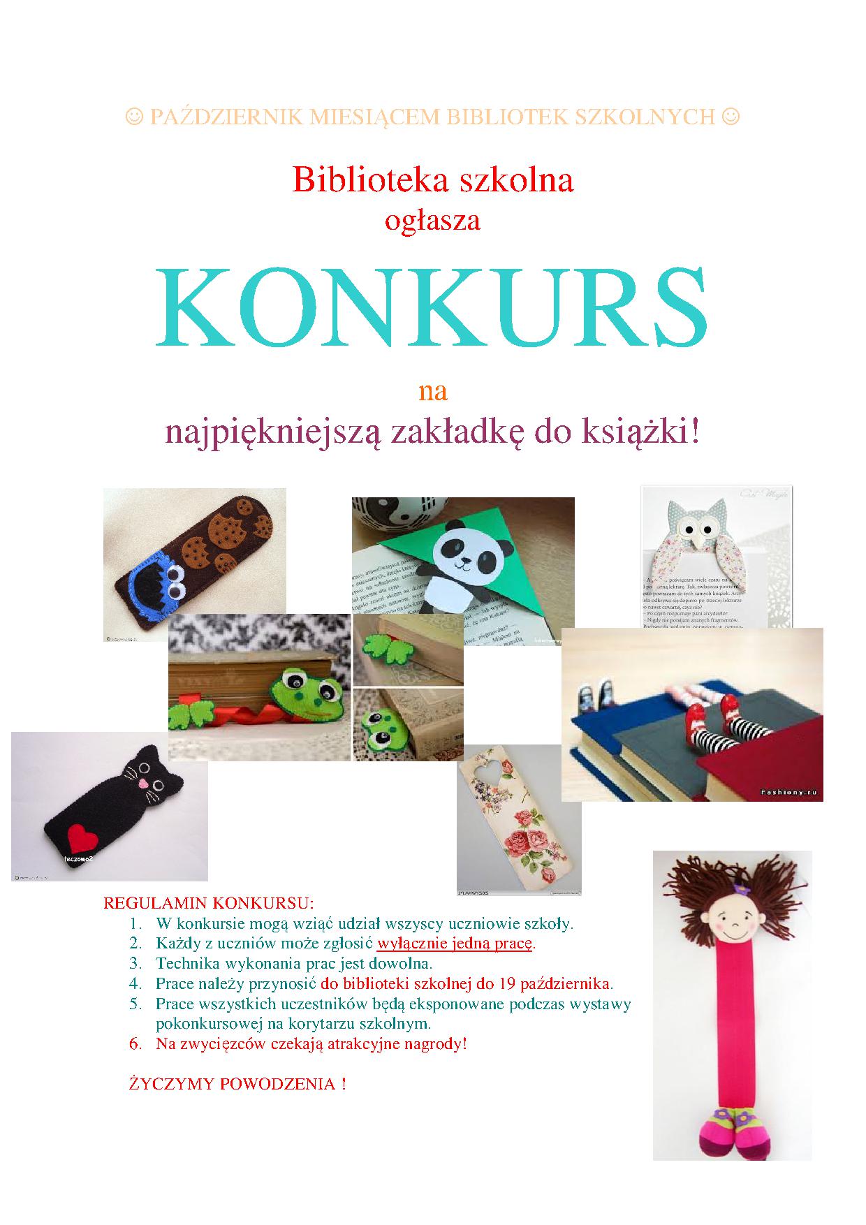 PAŹDZIERNIK konkurs zakładka